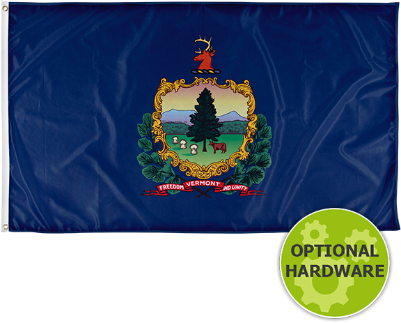 Vermont State Flag Di8014 Show Your Green Mountain - Vermont (600x600), Png Download