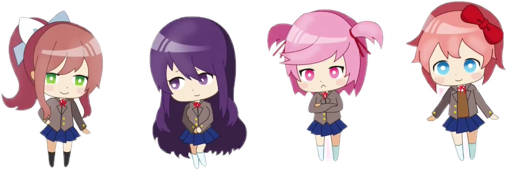#dokidoki #dokidokiliteratureclub #natsuki #monica - Cartoon (1024x343), Png Download