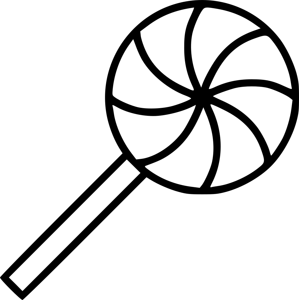 Png File Svg - Lollipops Clip Art Black And White (980x982), Png Download