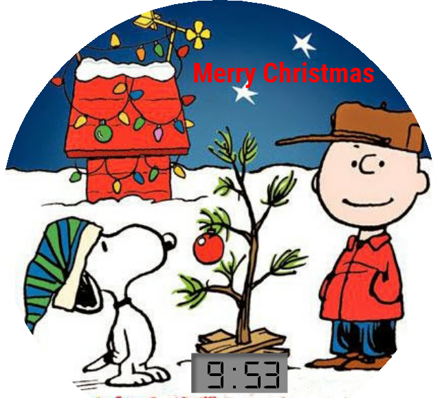 Xmas Brown Watch Face Preview (640x580), Png Download