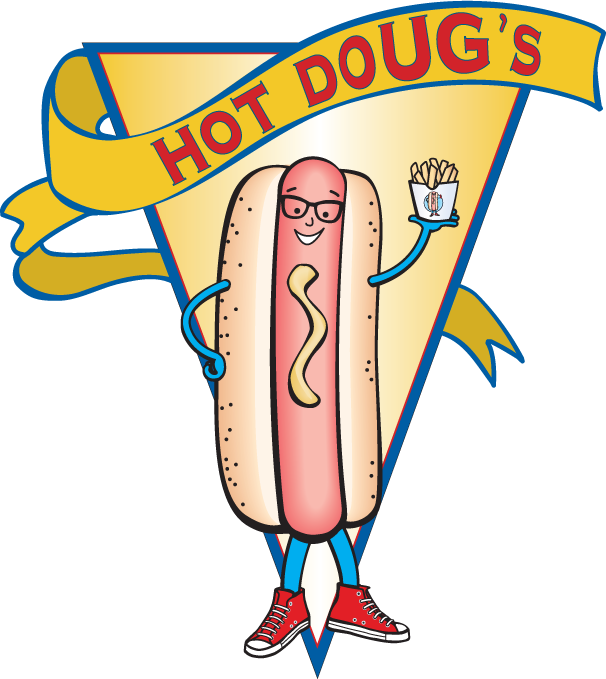 Hot Dougs Logo (606x679), Png Download