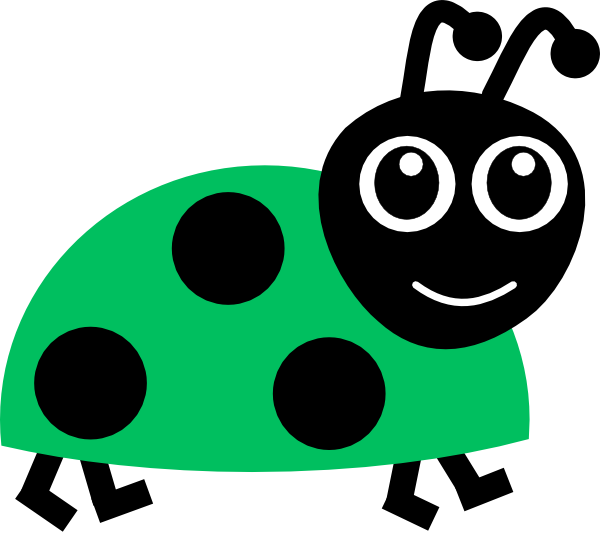 Green Ladybug Clip Art At Clker Pluspng - Blue Ladybird Cartoon (600x534), Png Download