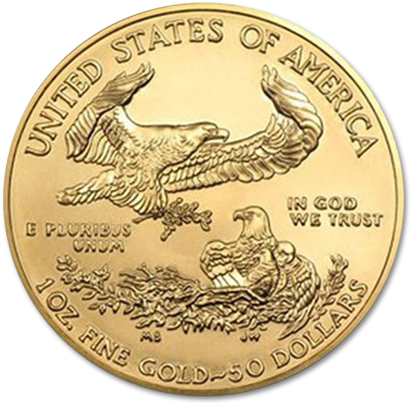 Gold American Eagle 1 Oz - Gold American Eagle Coin (600x600), Png Download