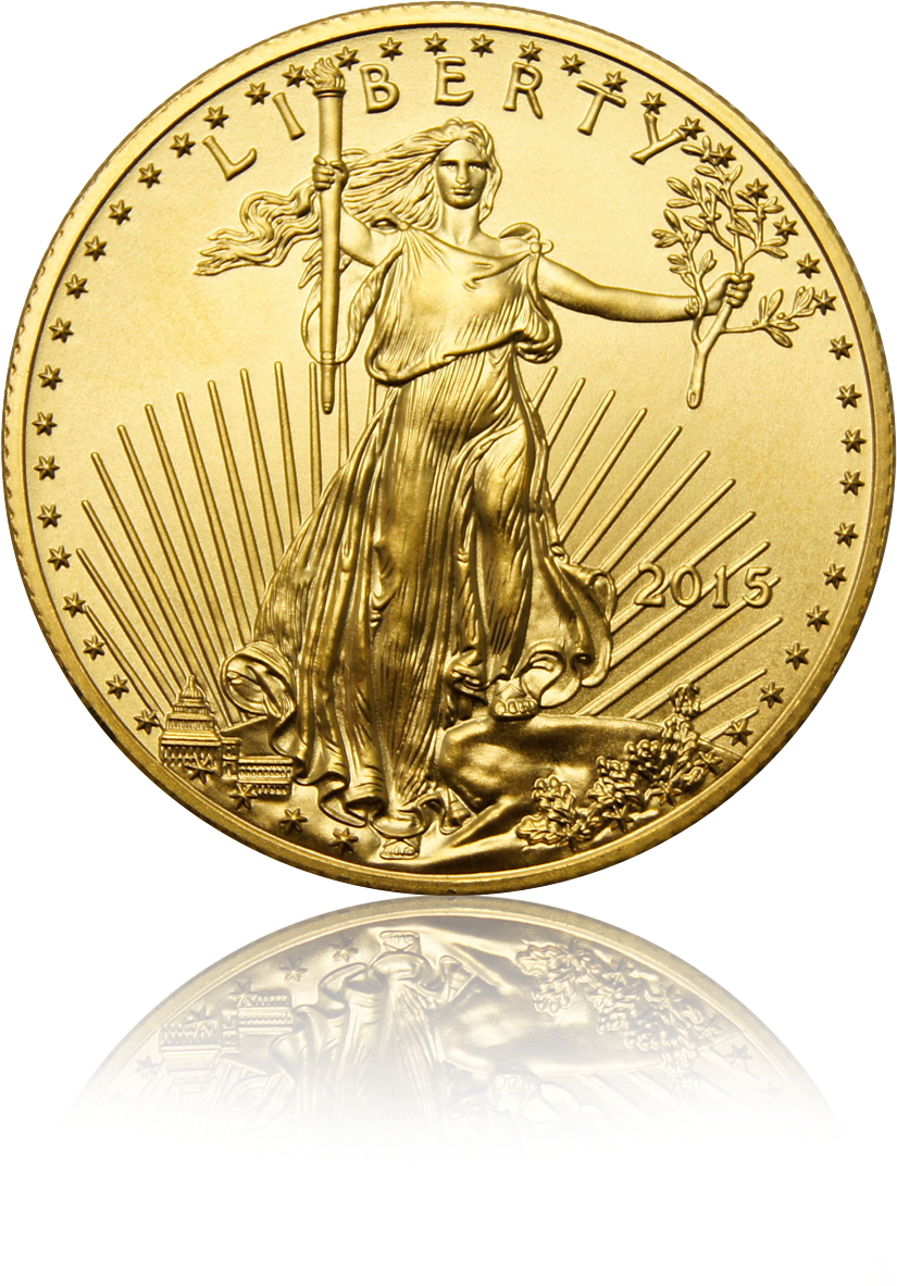 Usa 1/2 Oz Gold Coin - 2016 Gold Eagle 1 2 Oz Front (1276x1276), Png Download
