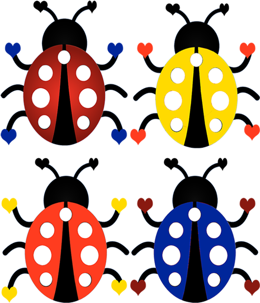 Lady Bugs Cute Ladybugs Ladybugs Hearts Colorful Ladybugs - Bee Otch Air Freshener (800x600), Png Download