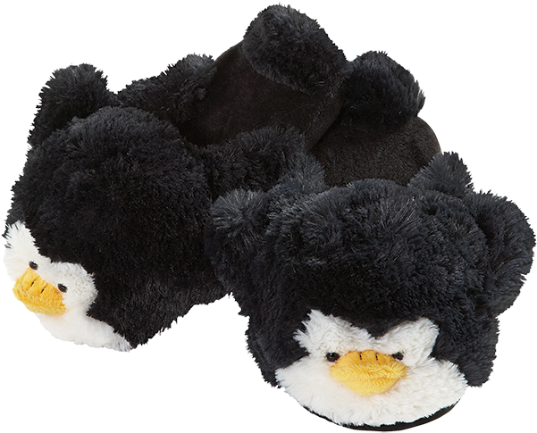Playful Penguin Slippers - Pillow Pets (600x600), Png Download