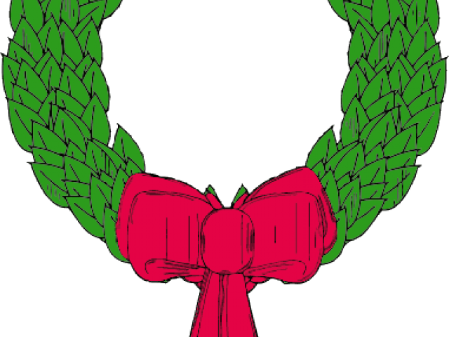 Xmas Wreath Cliparts - Clip Art Wreath Christmas Transparent Background (640x480), Png Download