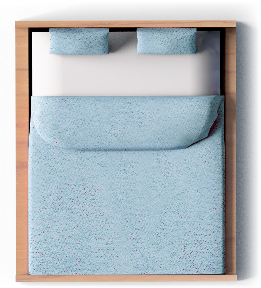 Hopen Bed 160 Top - Wood (906x1000), Png Download
