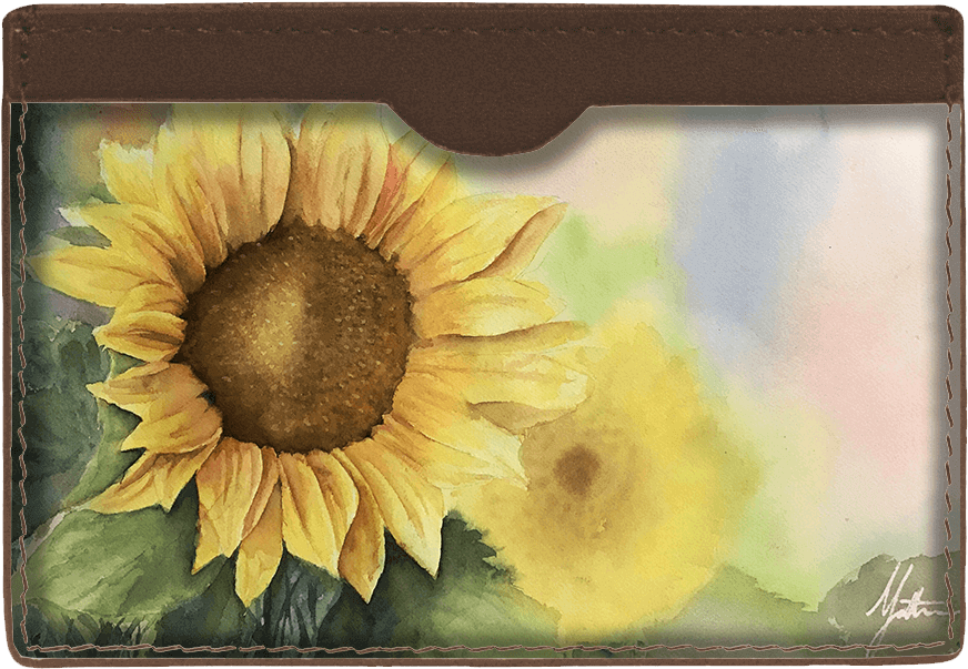 Slim Leather Card Case - Wallet (1069x1069), Png Download