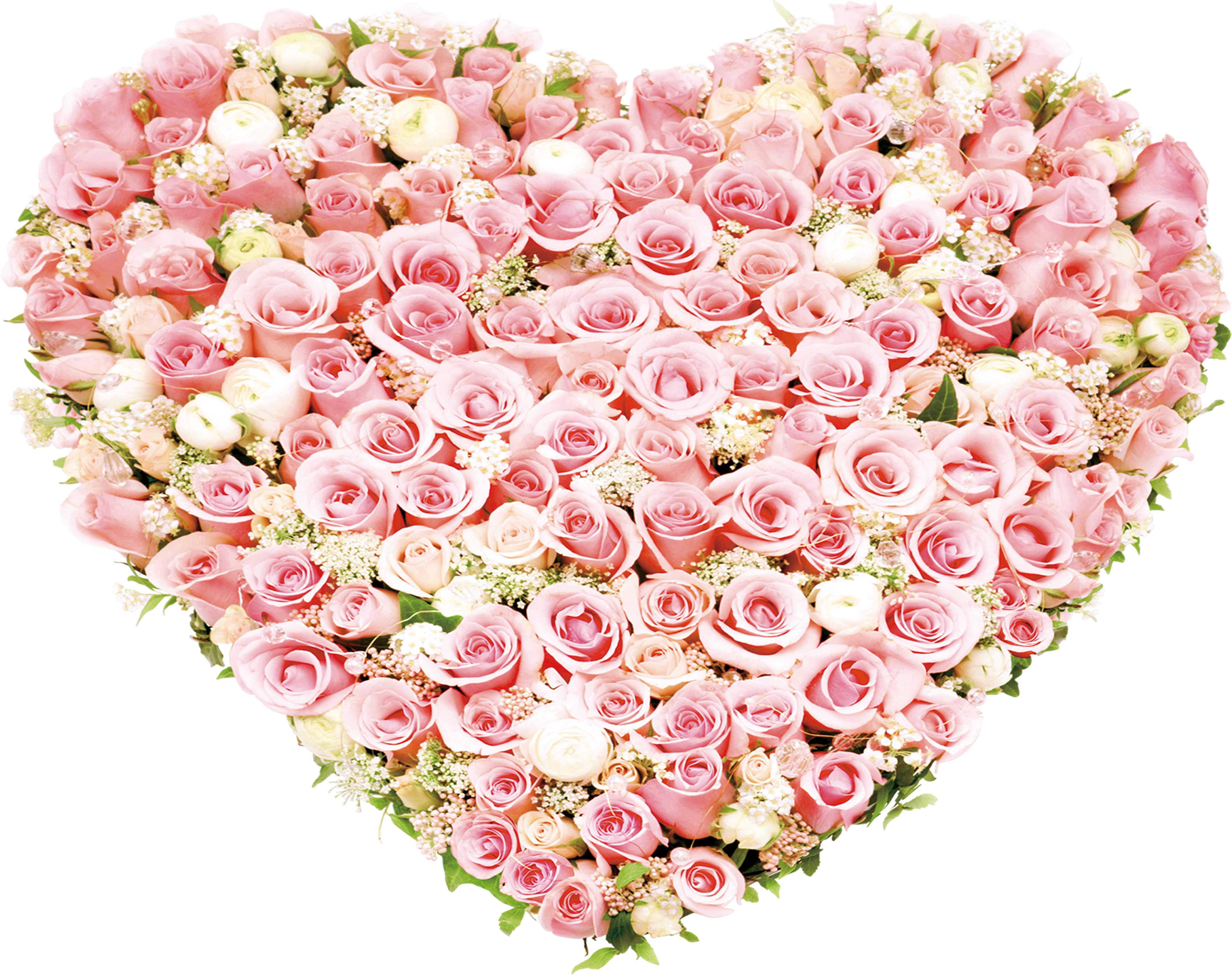 Garden Roses Beach Rose Flowers Heartshaped - Love Romantic Pink Flowers (4338x3436), Png Download