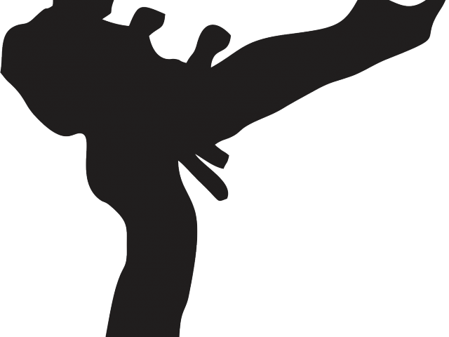 Mixed Martial Arts Clipart Karate Tournament - Silhouette (640x480), Png Download