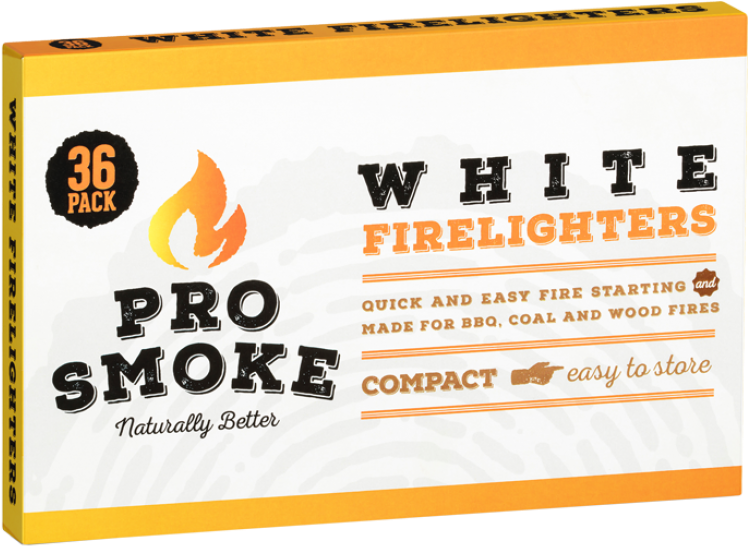 Pro Smoke White Fire Lighters 36pk Bgakfl - Graphic Design (1130x733), Png Download