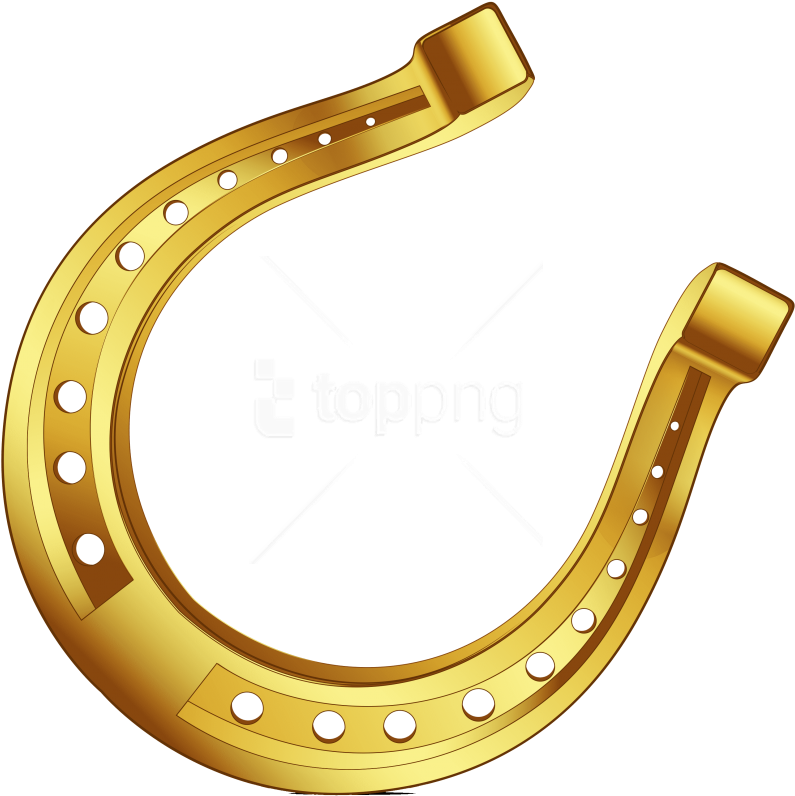Download Horseshoe Clipart Png Photo - Gold Horse Shoe Png (850x838), Png Download