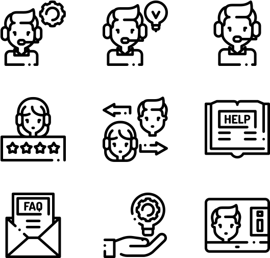 Customer Service - Work Icons (600x564), Png Download