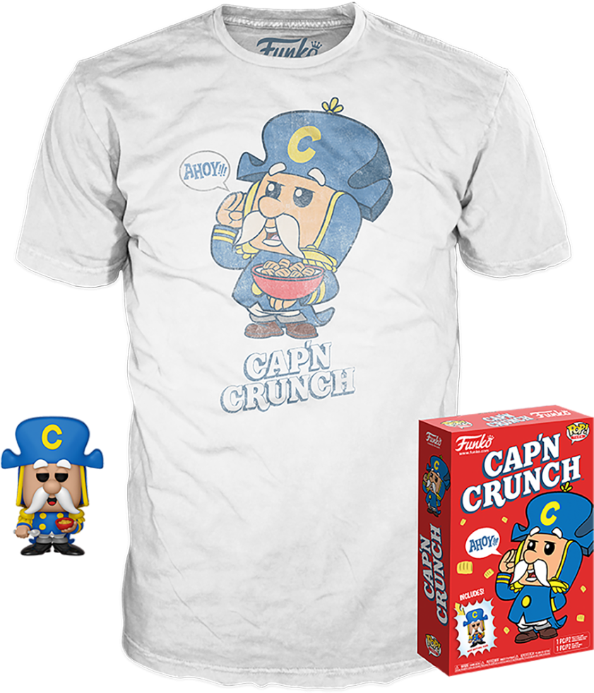 Tees Cap'n Crunch T-shirt Pocket Pop Bundle - Funko Pop T Shirts Hulk (865x1009), Png Download