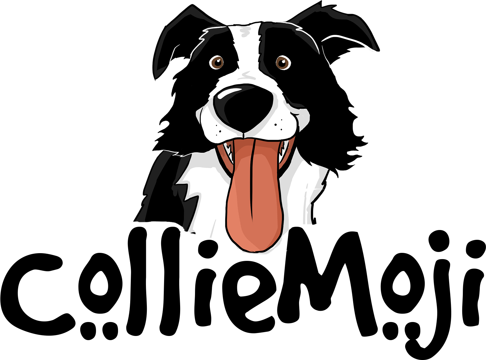 Logo Flat Colliemoji - Dog Emoji Border Collie Emoji (1772x1772), Png Download