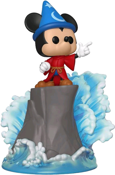 Mickey Mouse 90th Anniversary - Funko Pop Sorcerer Mickey Movie Moment (600x600), Png Download