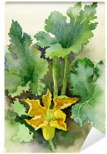 Watercolor Flora Collection - Squash Blossom (400x400), Png Download