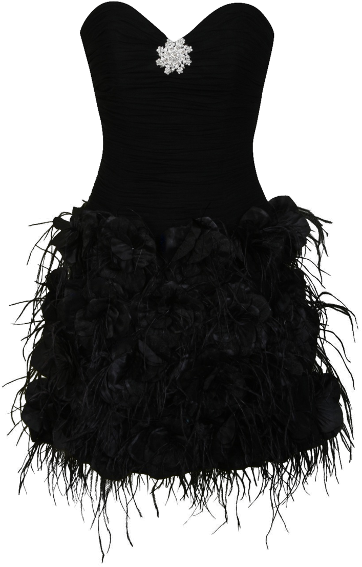 Clothes - Black Dress Png (900x1350), Png Download