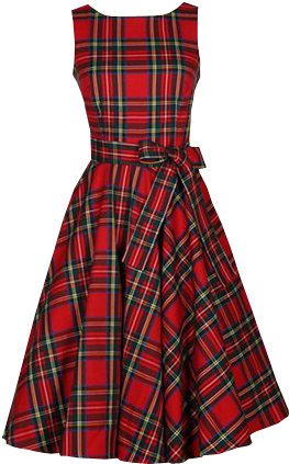 Vintage Tartan Dress Transparent Background Vintage - Robe À Carreaux Rouge (370x450), Png Download