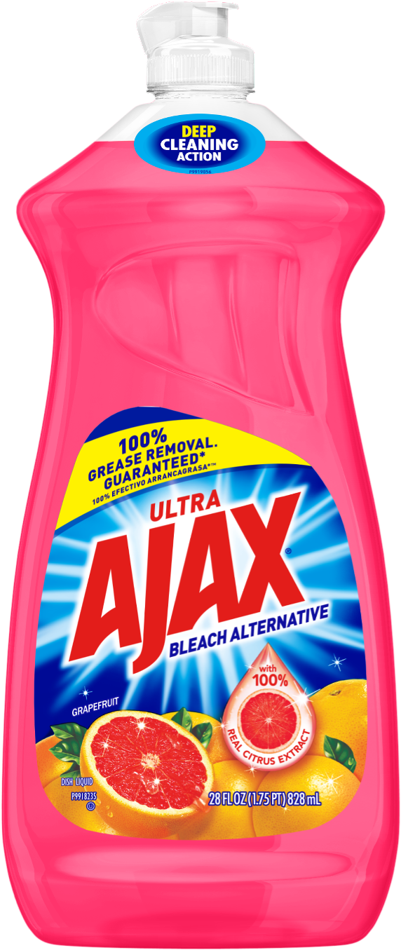 Ajax Ultra Triple Action Liquid Dish Soap, Bleach Alternative - Ajax Ultra Dish Liquid (1500x1500), Png Download