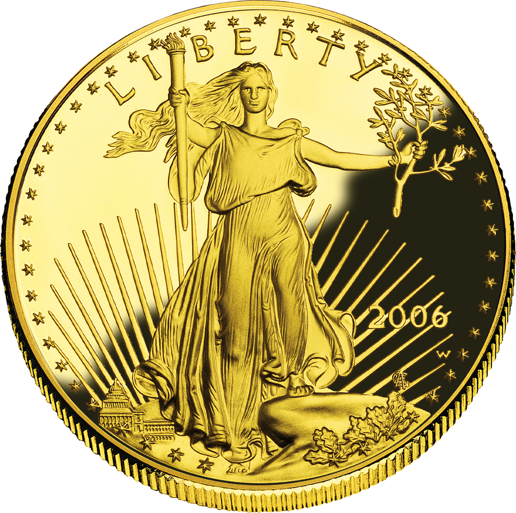 2006 Aegold Proof Obv - Precious Metals Used As Money (1770x1762), Png Download