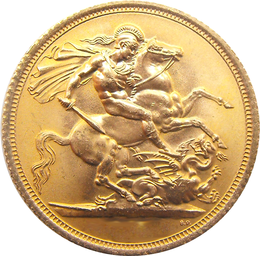 Pre-owned Full Sovereign Gold Coin - Gold Sovereign (900x900), Png Download