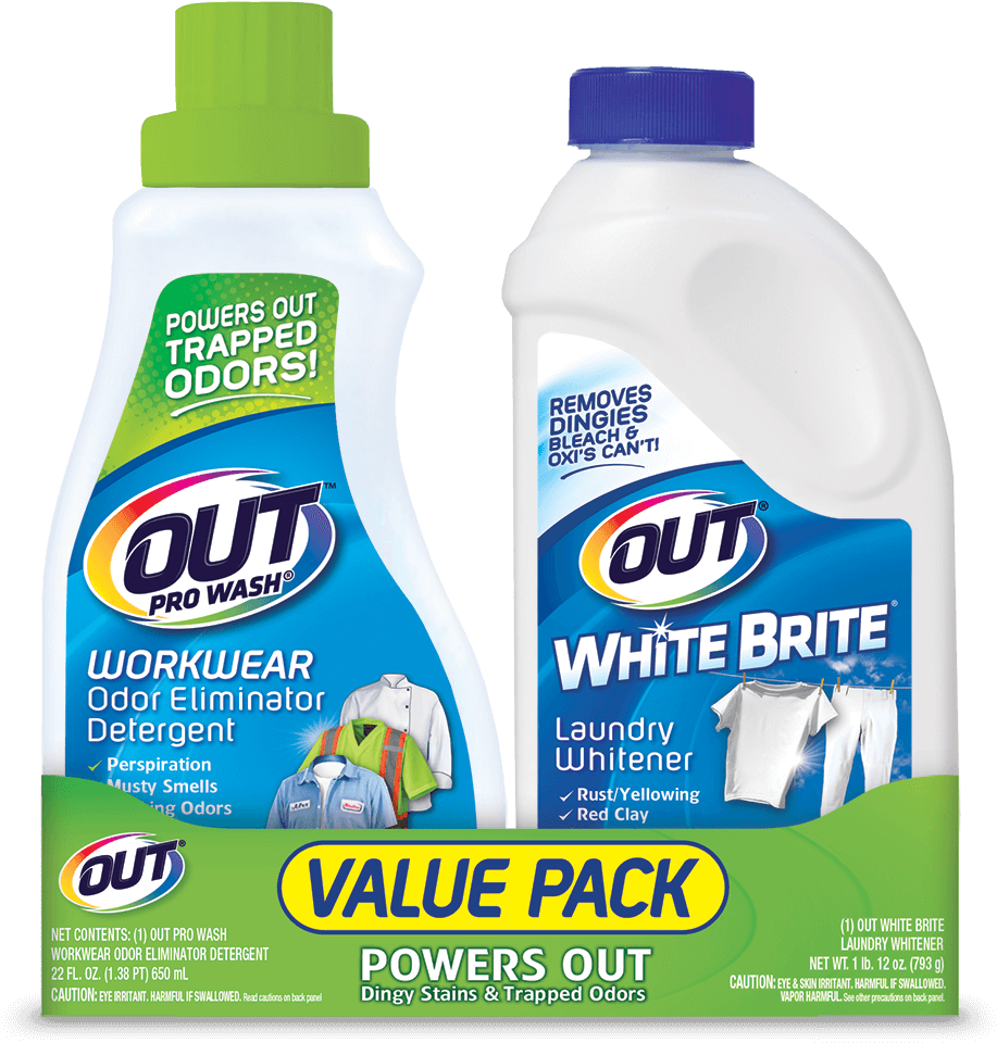 Out White Brite Laundry Whitener - 28 Oz Bottle (924x1024), Png Download