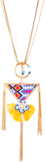 Long Tassel Necklace (554x706), Png Download