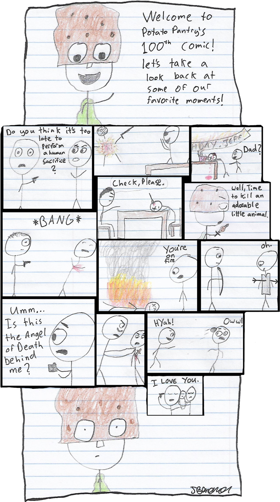 Comic 100- 100th Comic - Comics (1000x1751), Png Download