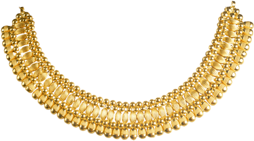 Gold Necklace Png - Kerala Design Gold Necklace (850x515), Png Download