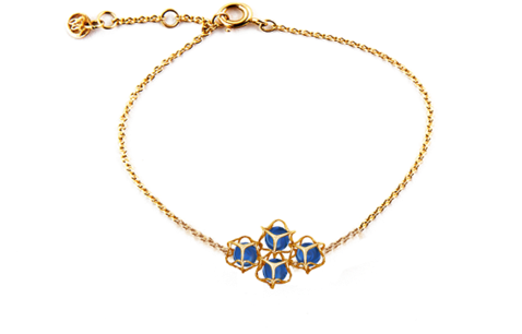 'embrace' Cloud Bracelet 18ct Gold And Sapphire - Bracelet (480x480), Png Download