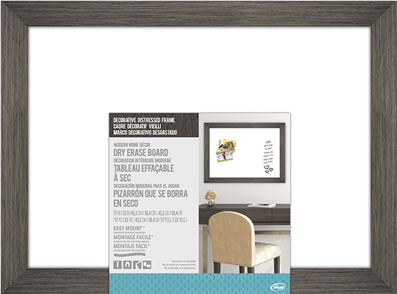 Fhd83 Final Pip - Board Dudes Decorative Distressed Wood Frame Dry Erase (600x600), Png Download