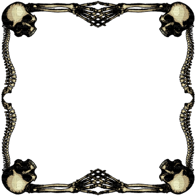 Gothic Bp - Skull Frame Png (400x400), Png Download