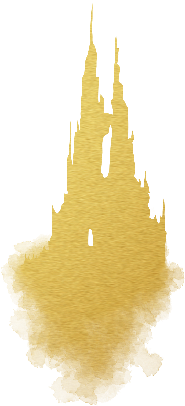 Castle Gold Foil - Png Gold Foil (877x1727), Png Download