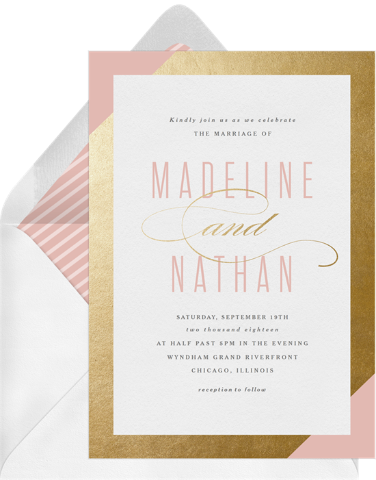 Gold Foil Frame By Stacey Meacham Design, Llc - Envelope (550x701), Png Download