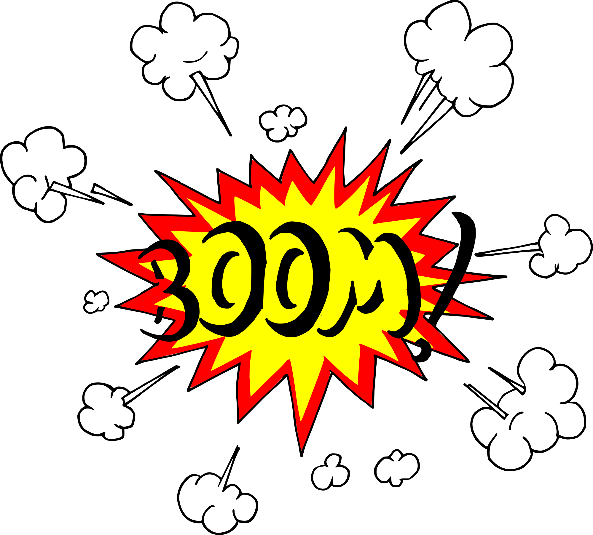 4 Comic Boom Explosion - Drawing Of A Boom (2000x1806), Png Download