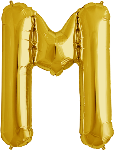 Download Hd 34 Gold Letter M Foil Balloon Balloon Gold Letter M Transparent Png Image Nicepng Com