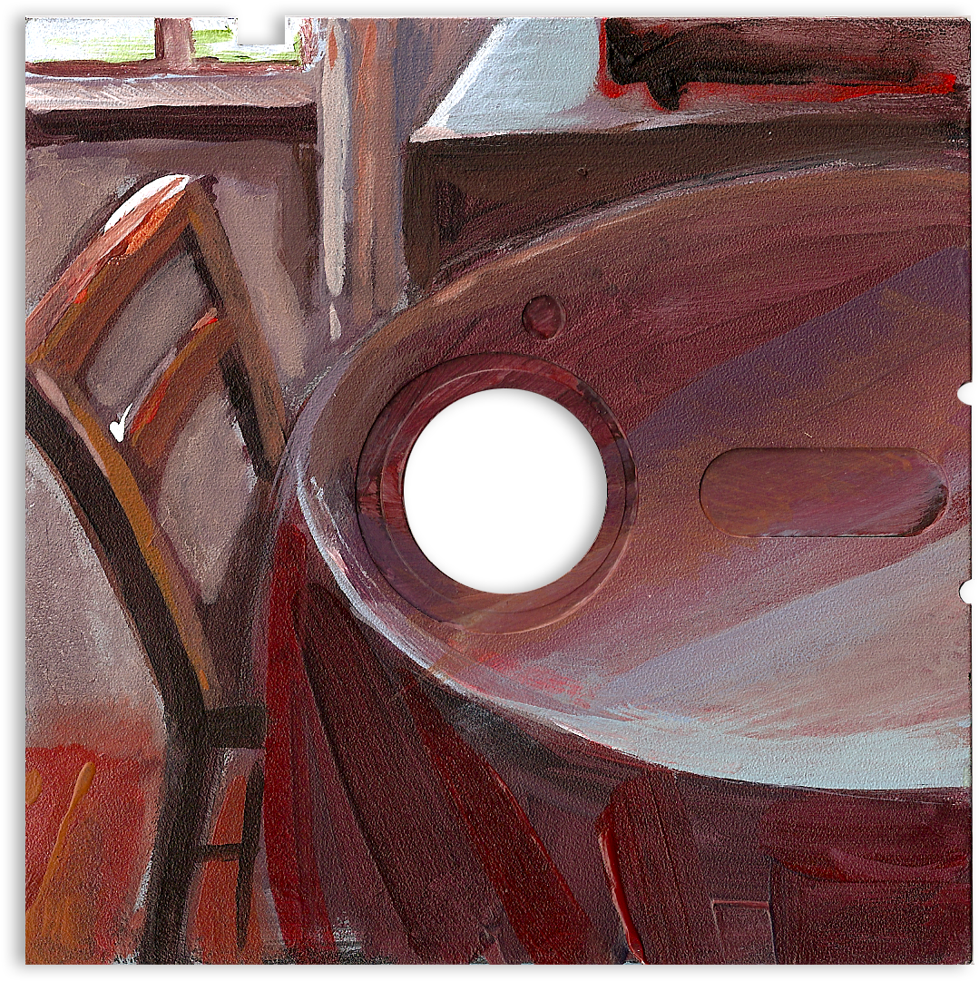 Acrylic And Collage On Floppy Disks - Creative Arts (1143x1128), Png Download