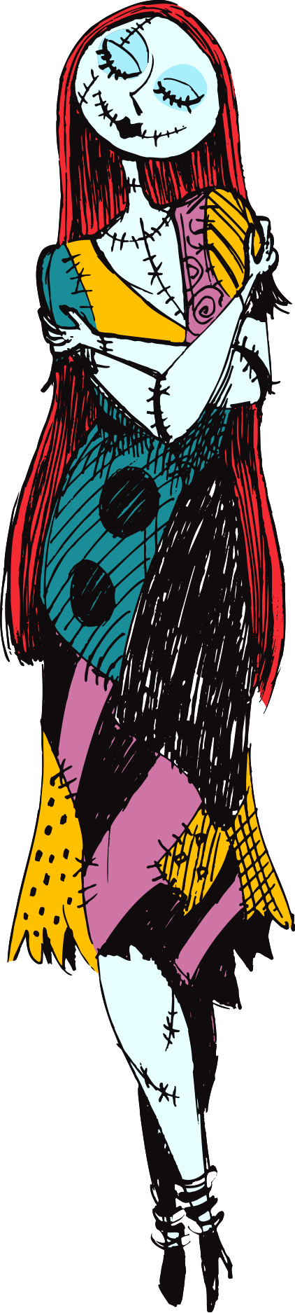 Jpg Transparent Stock Sally Nightmare Before Christmas - Clip Art Sally Nightmare Before Christmas (422x1875), Png Download