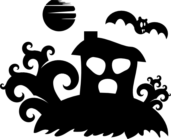 Spooky House Clip Art - Vinilo Decorativo La Noche Del Terror (600x488), Png Download