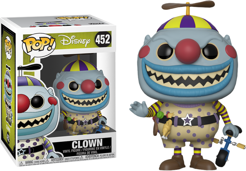 Disney The Nightmare Before Christmas Clown - Funko Clown The Nightmare Before Christmas (840x584), Png Download