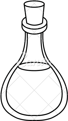 Drawn Bottle Oil Bottle - Icon Line Olive Oil (550x550), Png Download