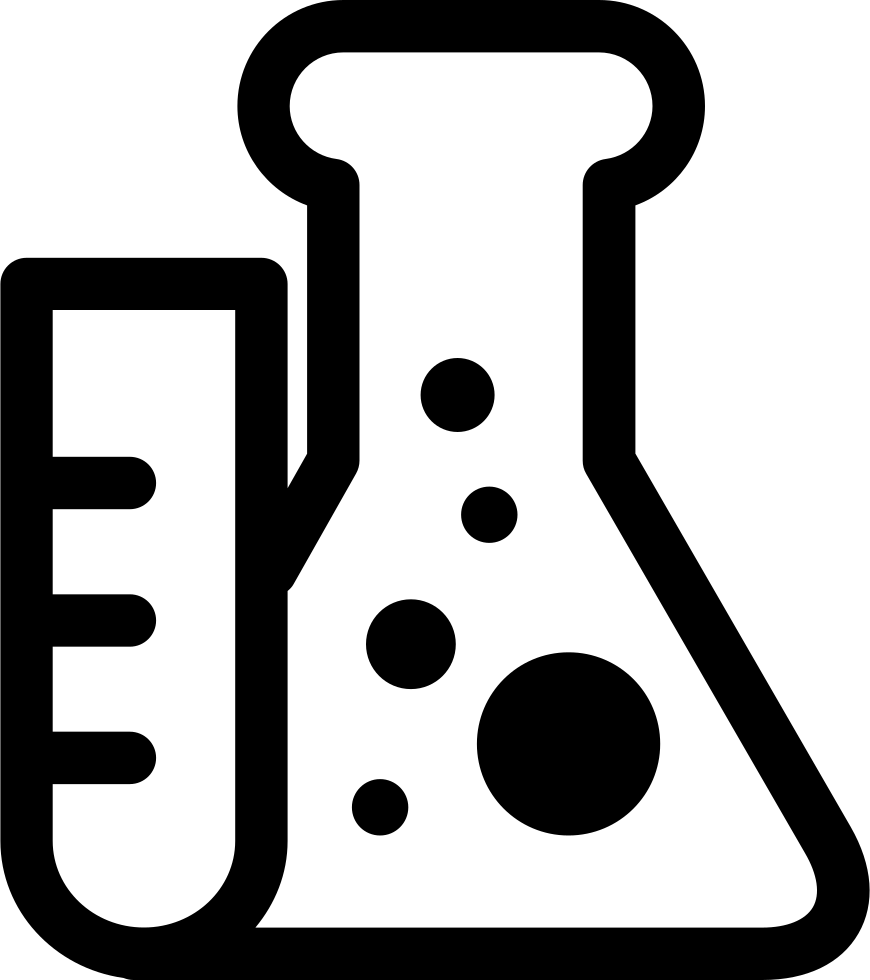 Png File Svg - Tubos De Ensayo Blanco Y Negro (870x980), Png Download