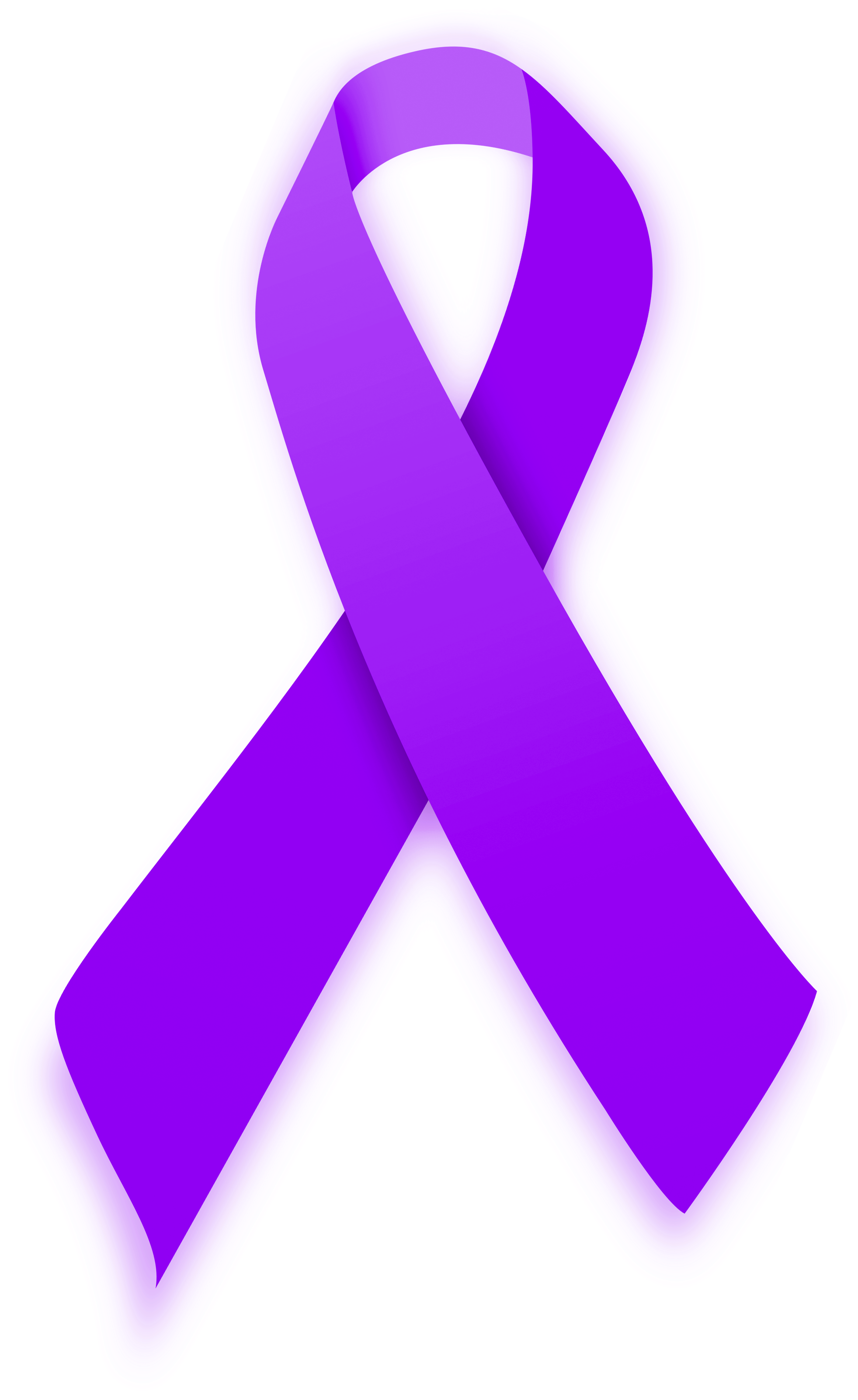 Purple Ribbon Png Pic - Purple Ribbon (2000x3240), Png Download
