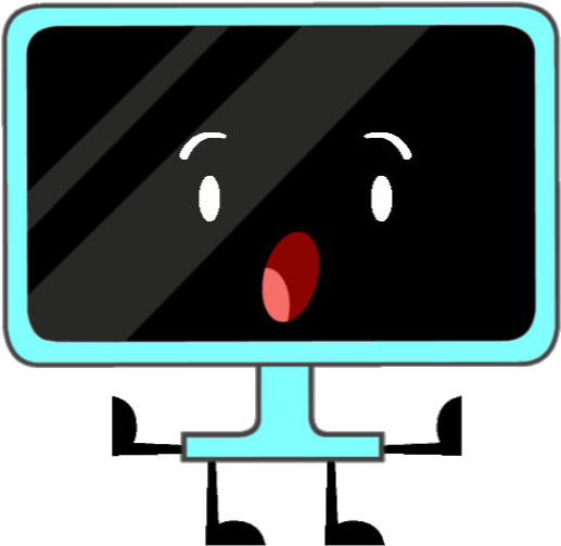 Blue Tv With 4 Legs (546x524), Png Download
