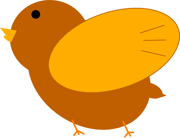 Brown Bird Orange Legs 2 Svg Clip Arts 600 X 460 Px (600x460), Png Download