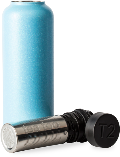 T2 Stainless Steel Sky Blue Glitter Flask - T2 Stainless Steel Flask (555x555), Png Download