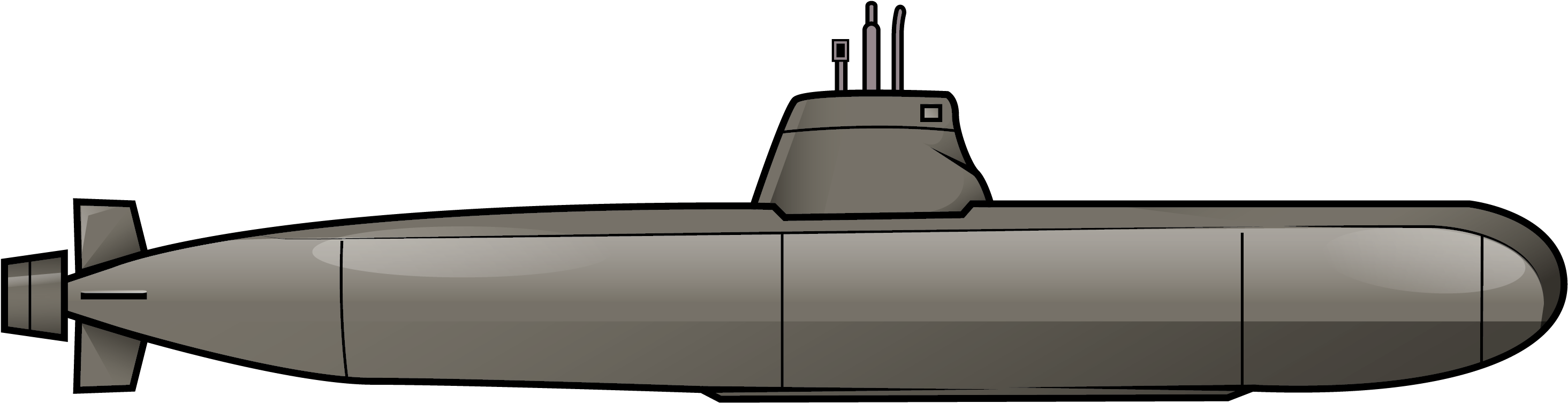 Submarine Background Png - Submarine Clipart (3099x1073), Png Download