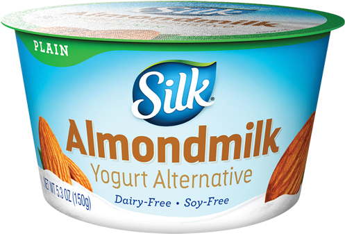 Silk Plain Almond Dairy-free Yogurt Alternative - Almond Milk Plain Yogurt (496x1130), Png Download